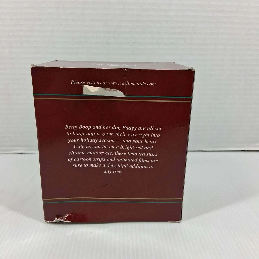 Betty Boop Boop-Oop-a-Zoom Motorcycle Ornament 2003 Carton Cards CXOR-109J